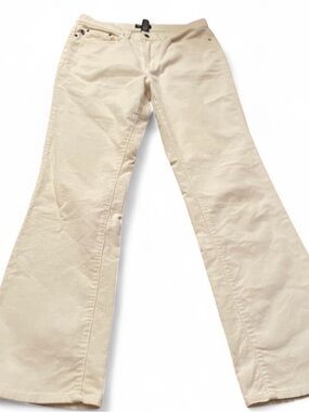 VTG Polo Jeans Co Ralph Lauren Corduroy Pants Womens Size 10 White Bootcut